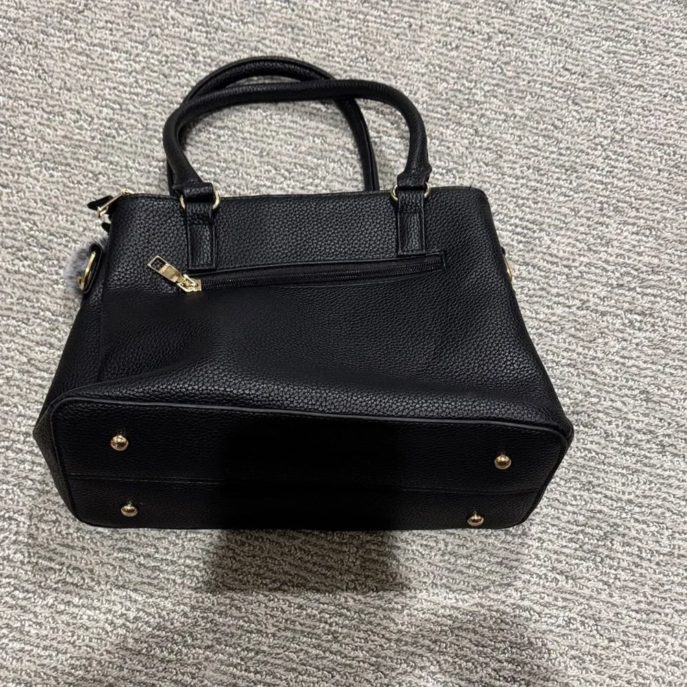 Chic Black and Burgundy Satchel